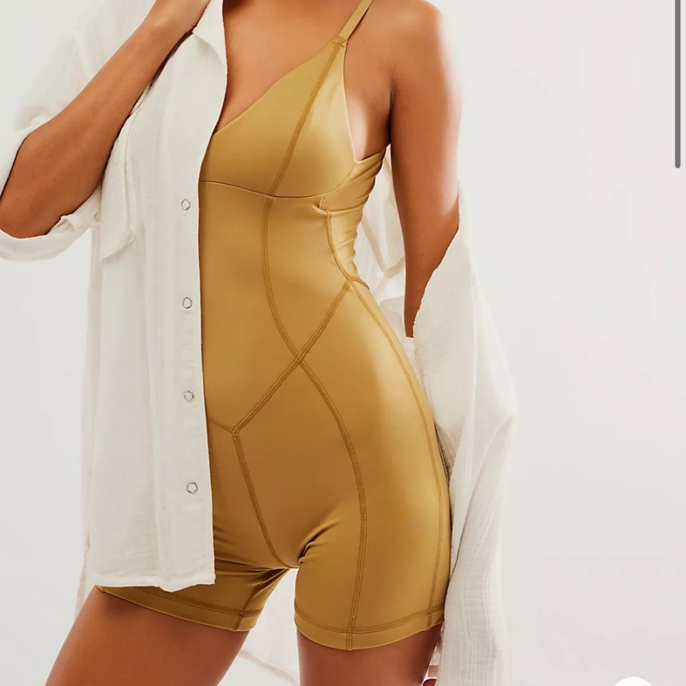 Free People-We are HAH--Bike Short in Shroom 'Gold'